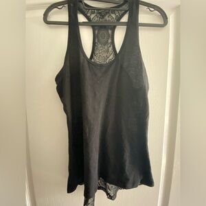 Express Black Lace Detail Tank Top Sz S